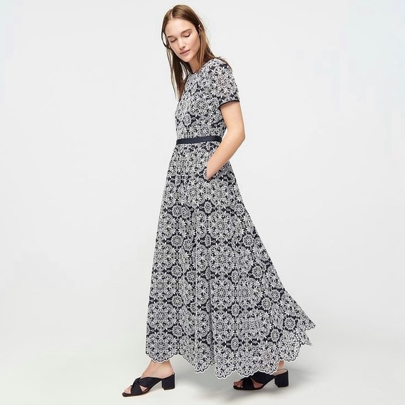 J Crew Short Sleeve Maxi Dress 